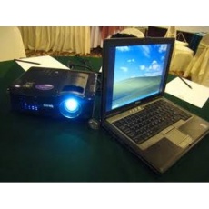 Multimedia projectors and screen.