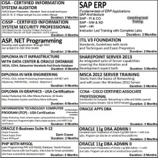 Registration open for i.t professional courses.