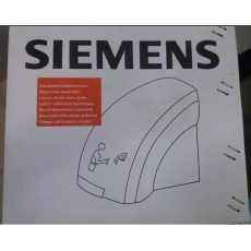 Siemens hand dryers metallic.