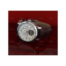 Jaeger-lecoultre tourbillon automatic white dial-leather.