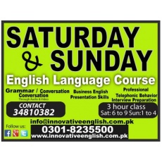 Saturday and sunday english language learning course for exe.